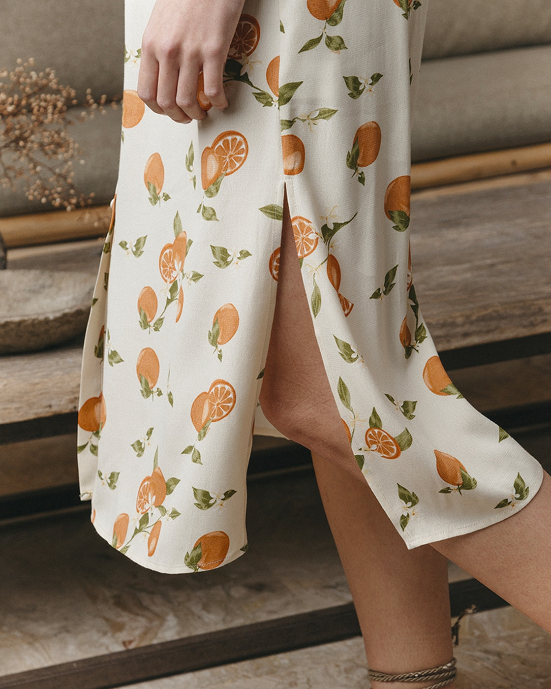 Jillian Midi Dress - Beige