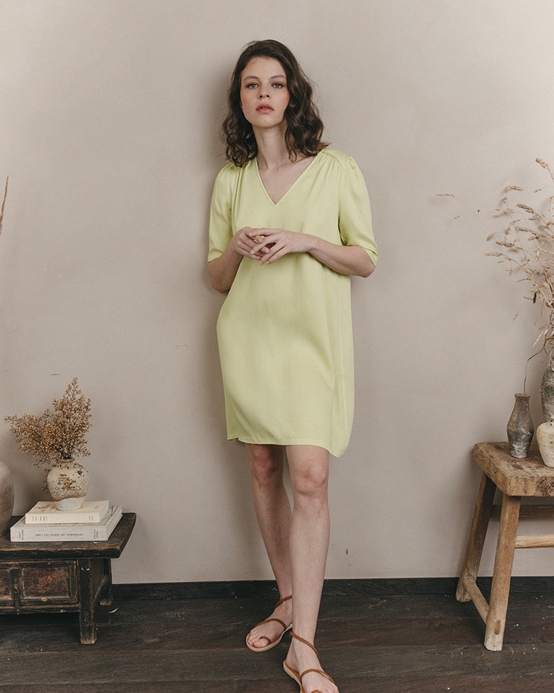 Vestido Corto Jinette - Kiwi