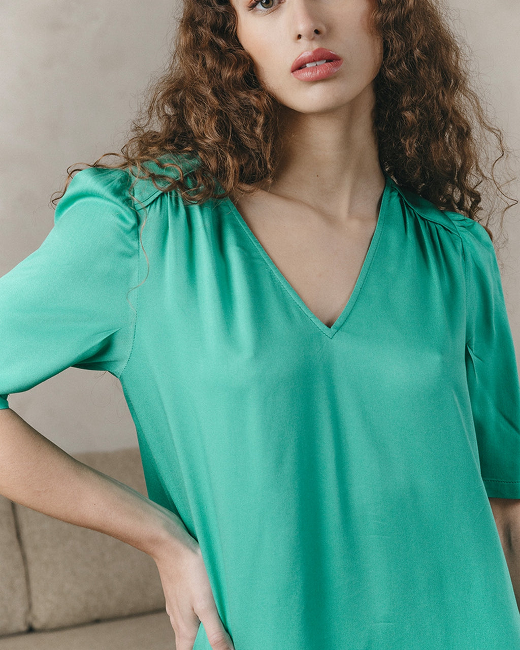 Jinette Short Dress Green