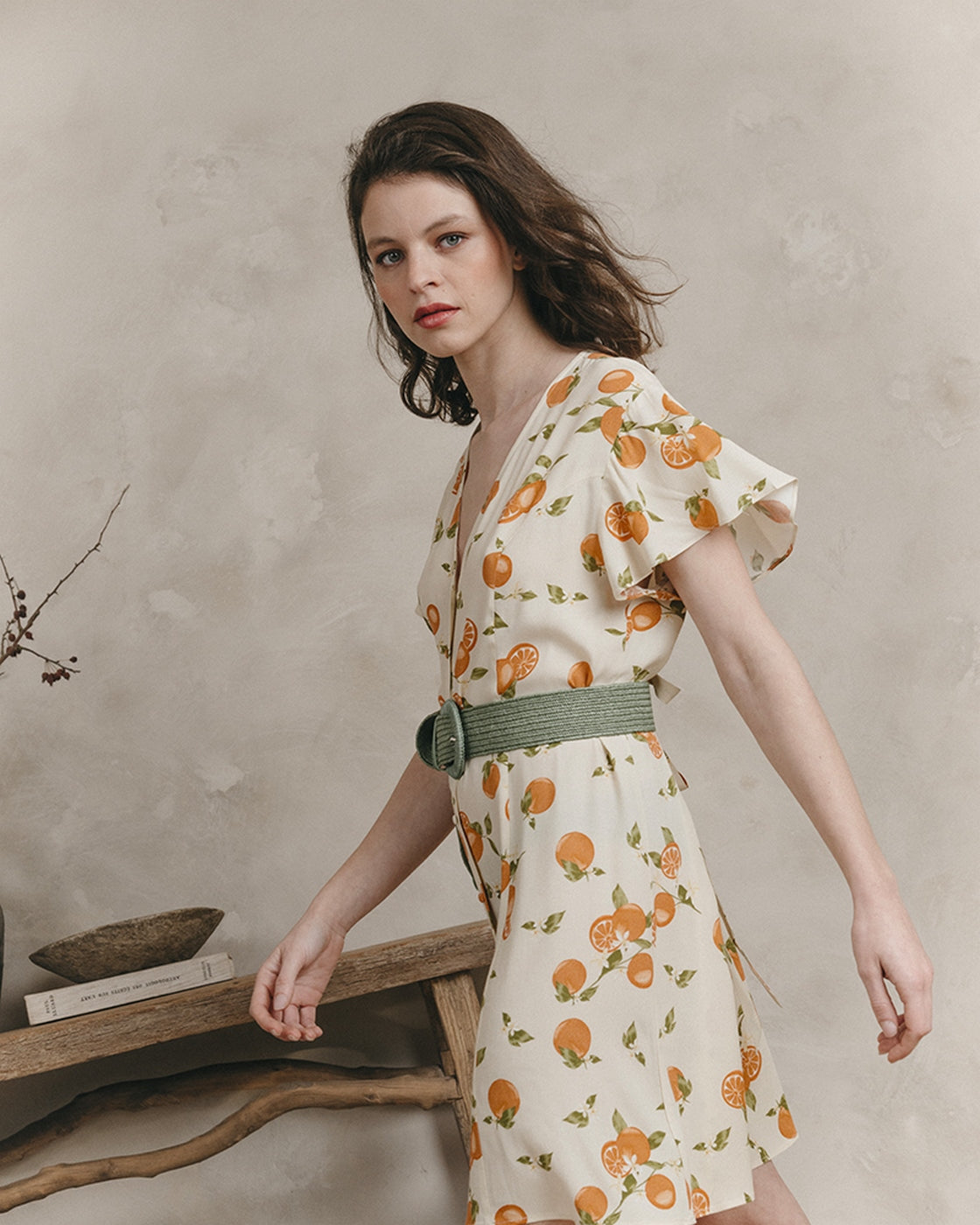 Jodie Short Dress - Beige