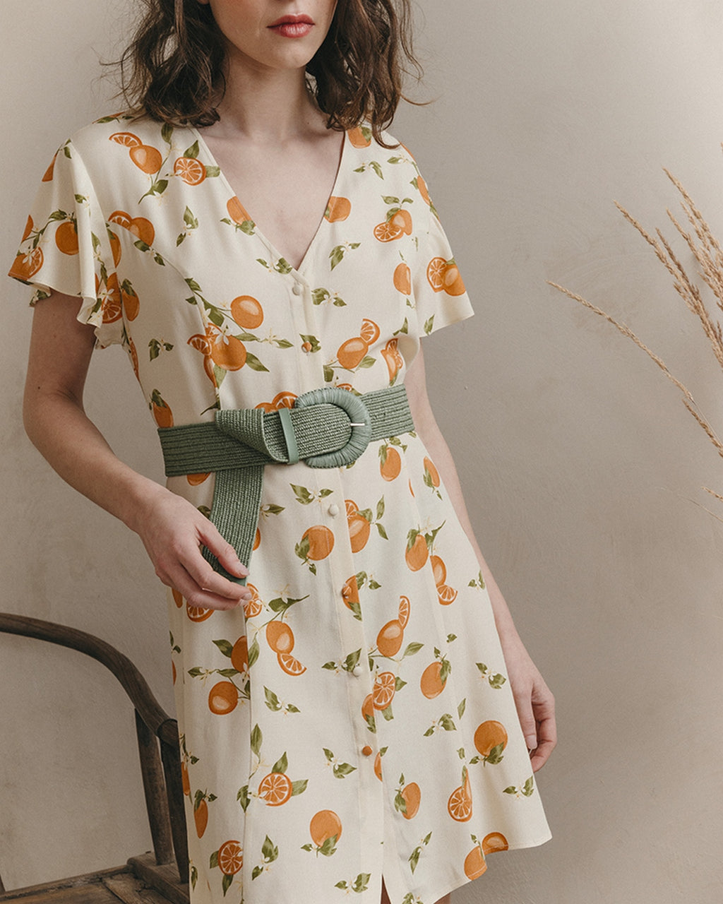 Jodie Short Dress - Beige