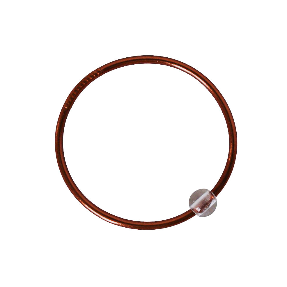 Aura Buddhist Bangle – Brown & Transparent Quartz