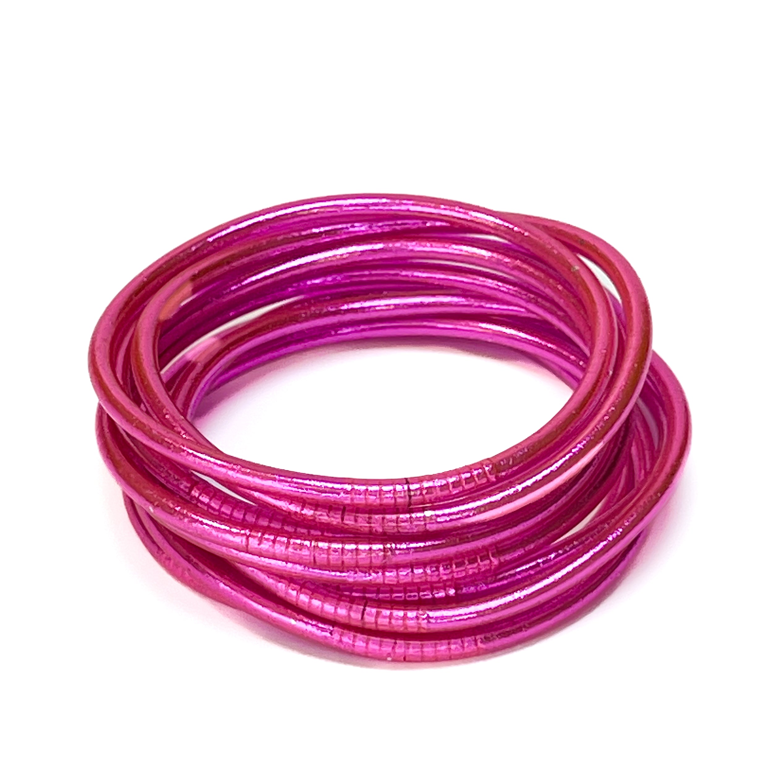 Slim Buddhist Bangle Fuchsia