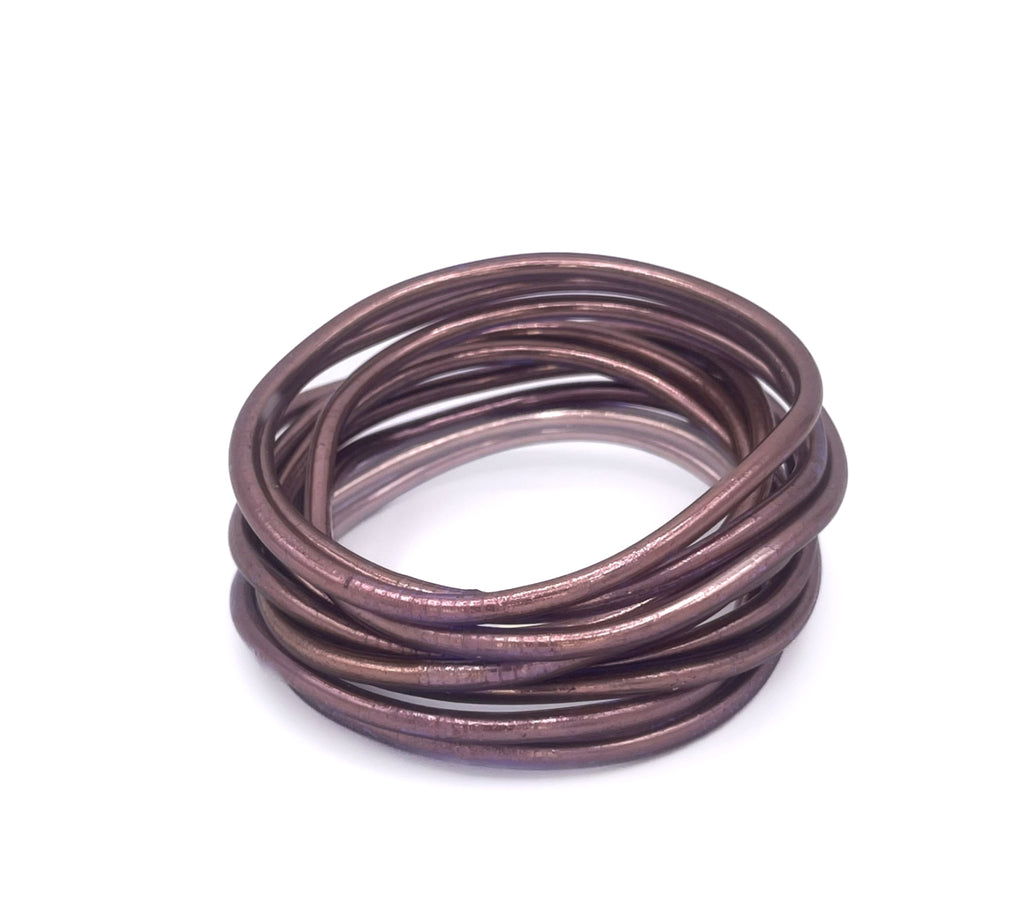 Slim Buddhist Bangle Plum
