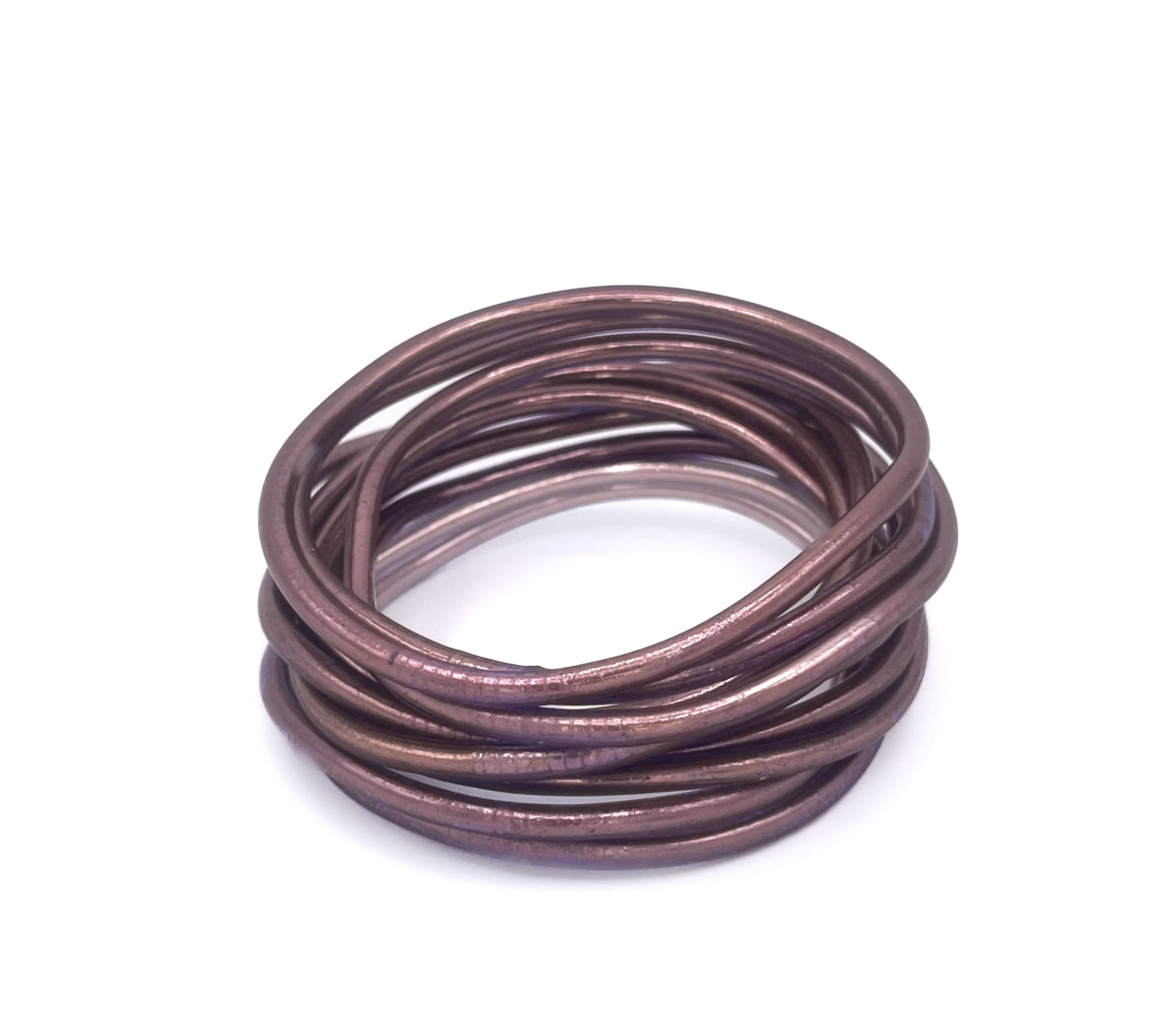 Slim Buddhist Bangle Plum