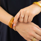 Brazalete Budista Mantra Albaricoque Dorado