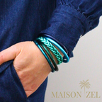 Buddhist Mantra Bangle Azure