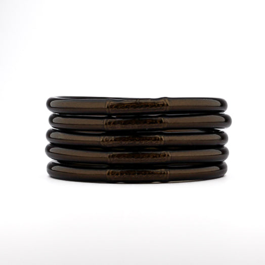 Buddhist Mantra Bangle Black