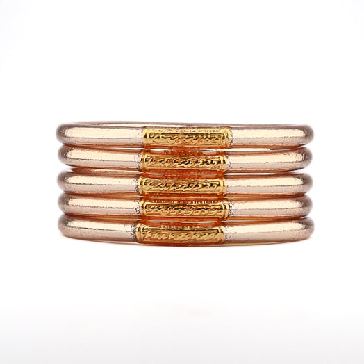 Buddhist Mantra Bangle Champagne Mantra Gold
