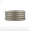 Buddhist Mantra Bangle Dark Silver