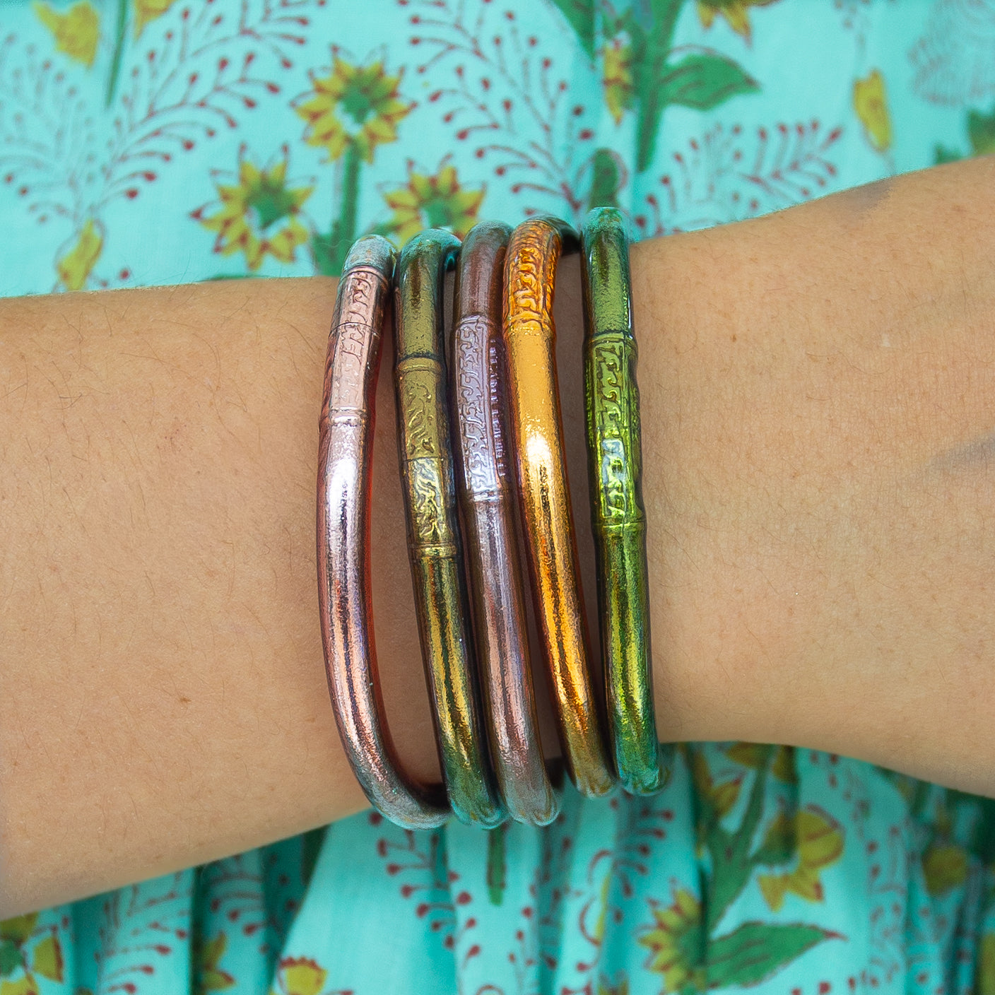 Buddhist Mantra Bangle Khaki