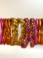 Buddhist Mantra Bangle Orange