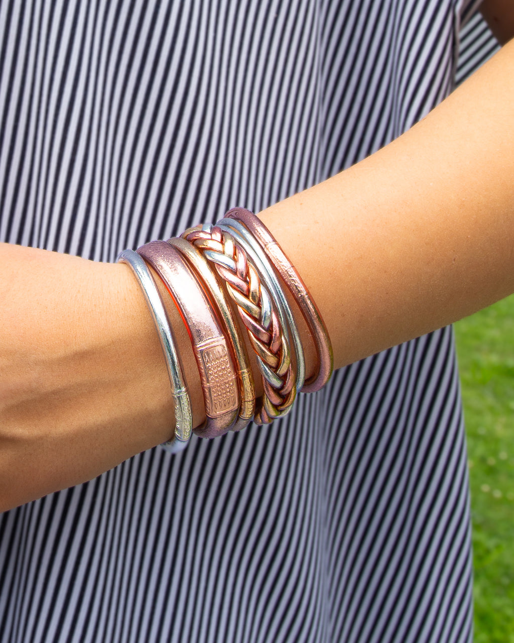 Jonc Budista Mantra Pink Gold