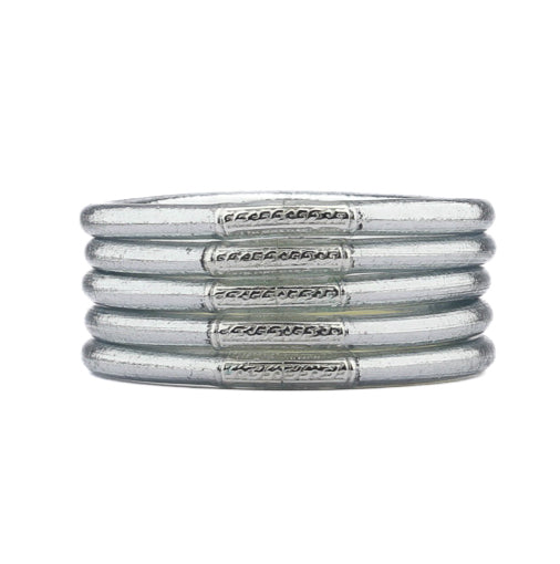 Jonc Budista Mantra Silver