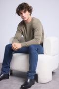 Jersey de cuello redondo Josh - Verde caqui - Hombre