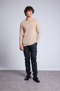 Jersey de cuello redondo Josh - Beige crema - Hombre