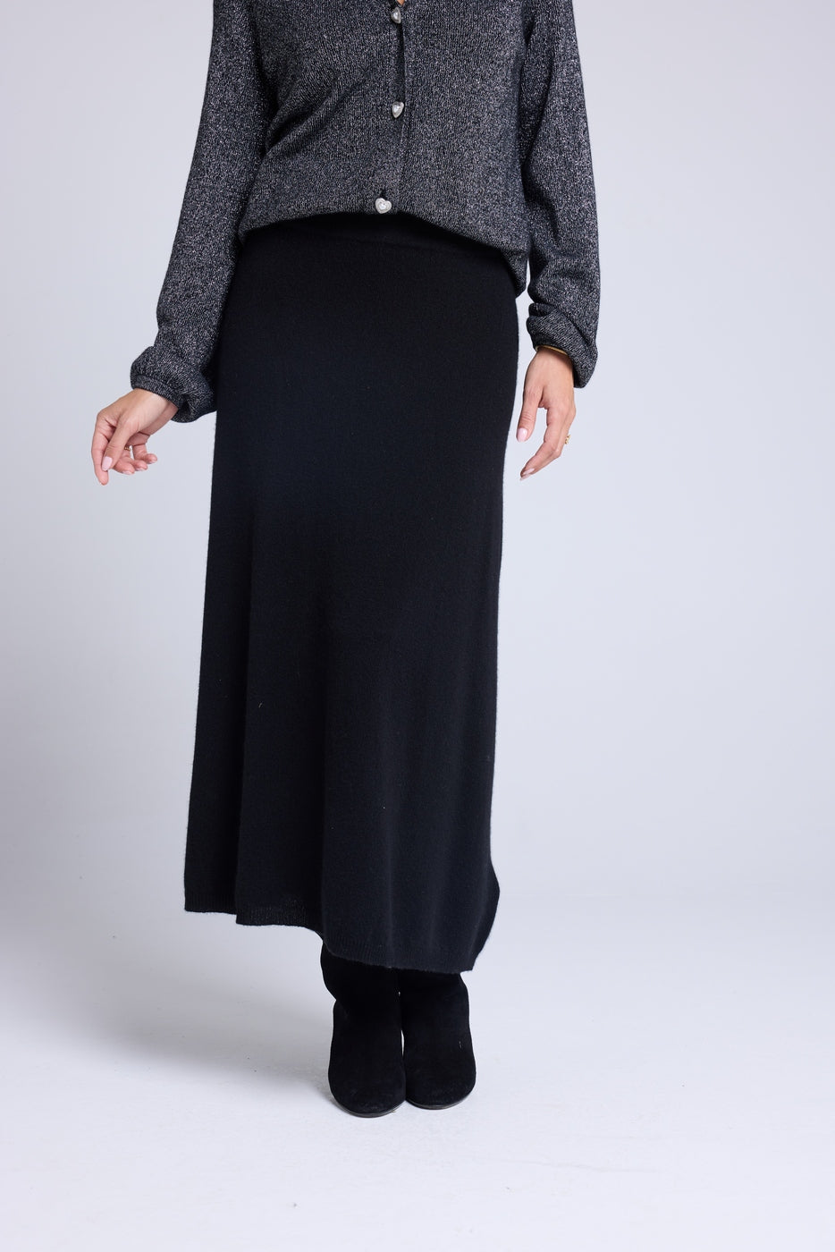Falda larga Joyce - Negro - Mujer
