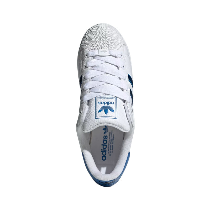 Baskets Adidas Originals Superstar 2 - Blanc, Bleu Roi