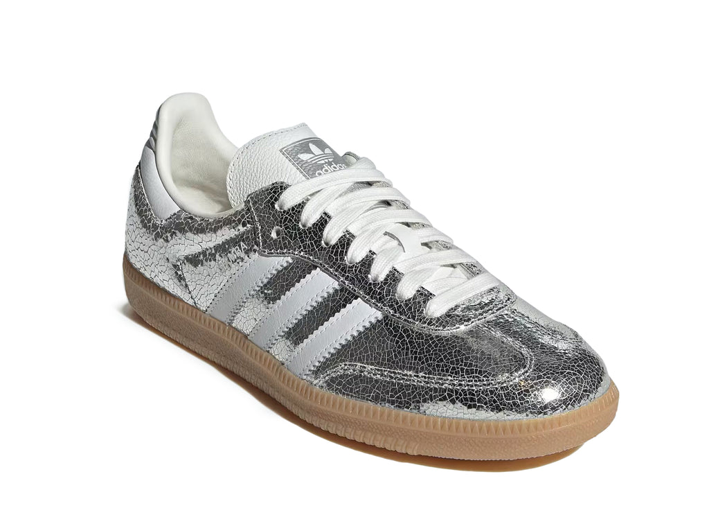 Adidas Samba Og Silver Metallic Cracked Leather (W) - Silver