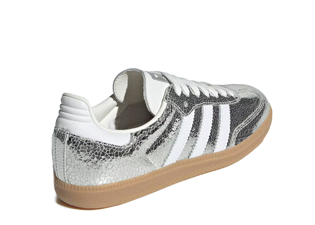 Adidas Samba Og Silver Metallic Cracked Leather (W) - Silver