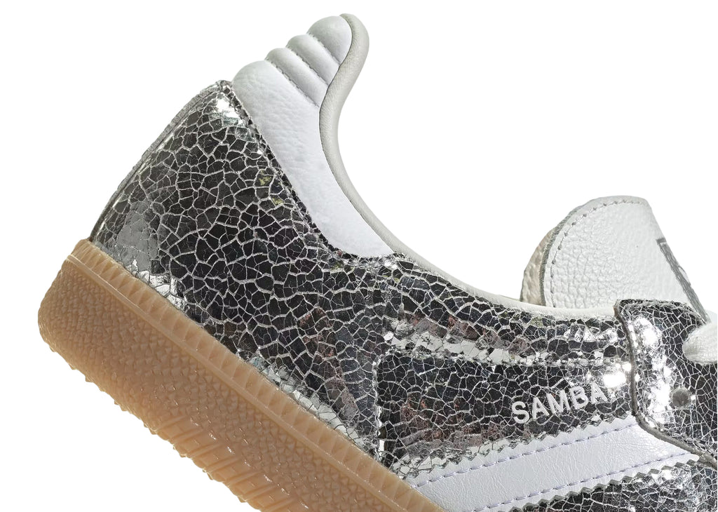 Adidas Samba Og Silver Metallic Cracked Leather (W) - Silver