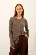 Cardigan Col Rond - Katharine - Taupe Chiné