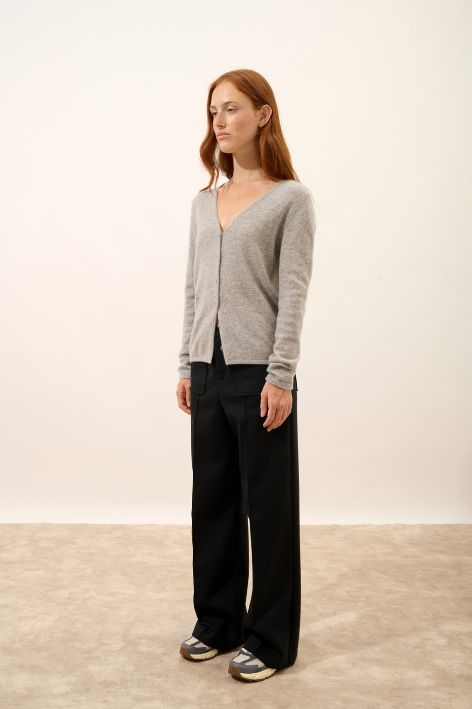 Cardigan Col V - Norma - Nuage Chiné