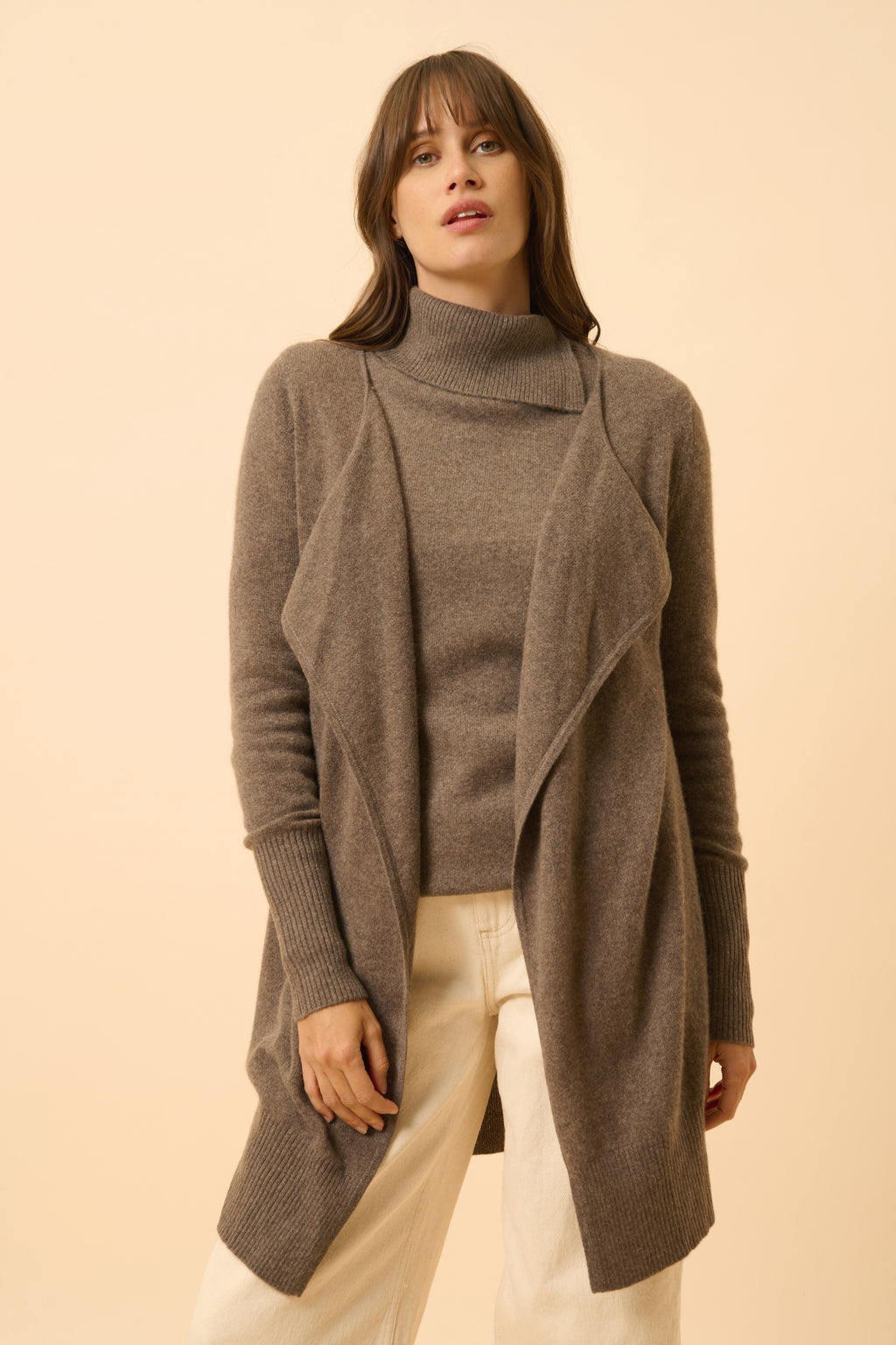 Veste Longue - Brooke - Taupe Chiné