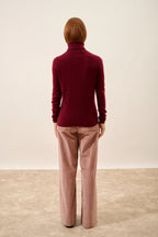 Roll-Neck Jumper - Ava - Bordeaux