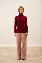 Roll-Neck Jumper - Ava - Bordeaux