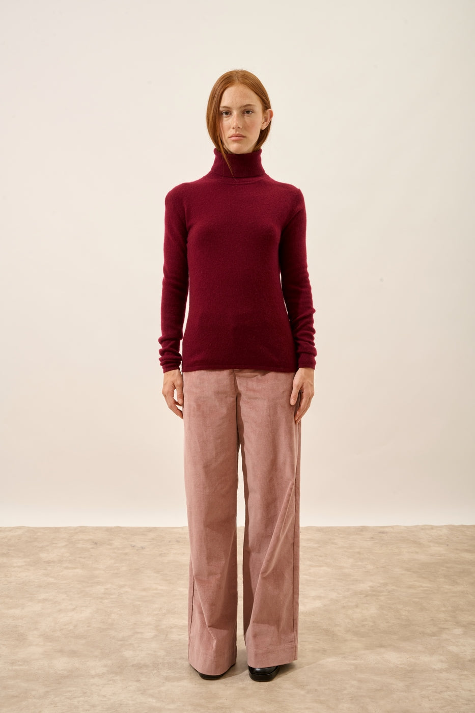 Roll-Neck Jumper - Ava - Bordeaux