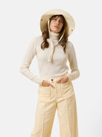 Jersey de cuello alto - Ava - Nieve