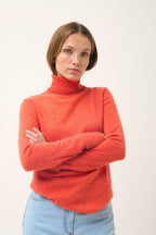 Turtleneck Sweater - Ava - Heather Orange