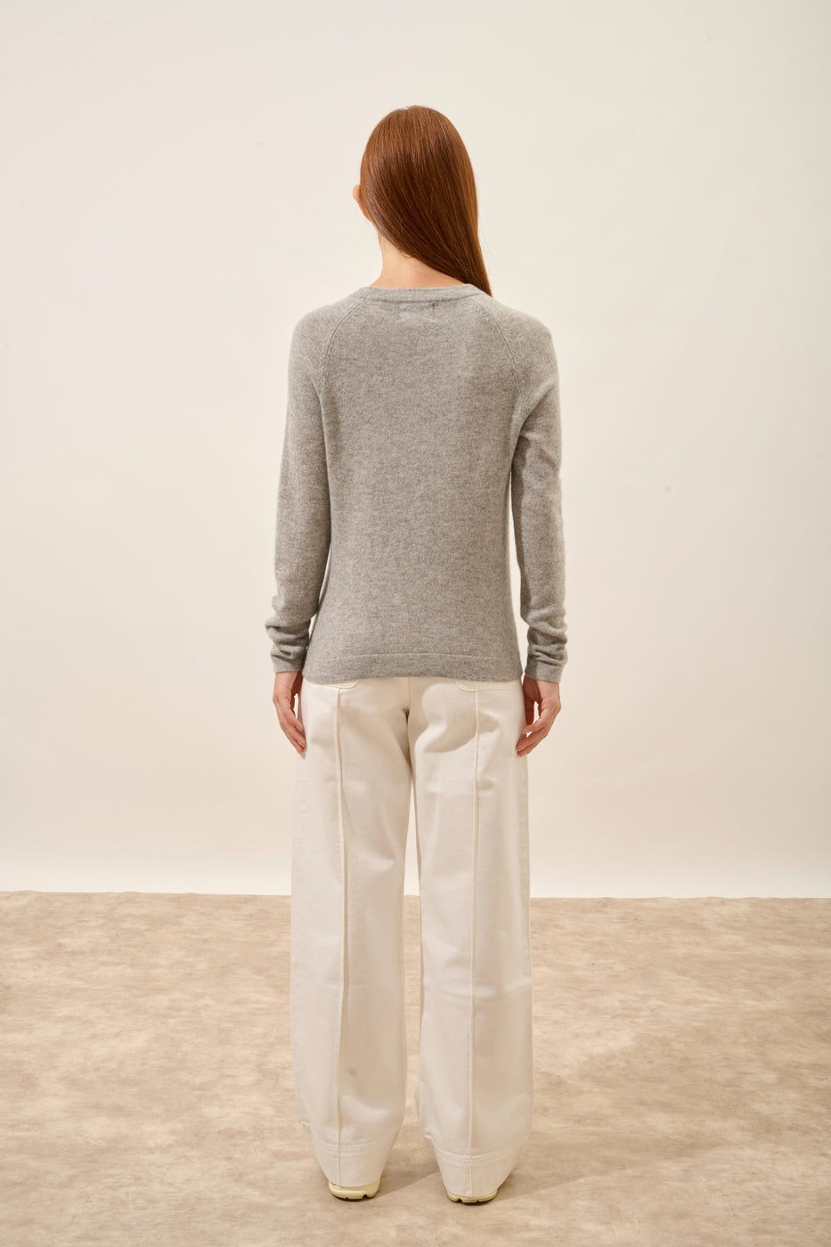 Sweter z okrągłym dekoltem - Jane - Nuage Chiné