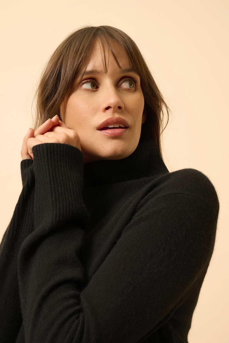 Pull Col Roulé - Lexie - Noir