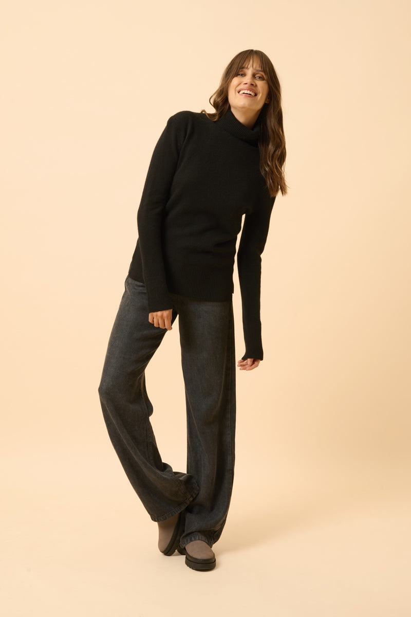 Pull Col Roulé - Lexie - Noir