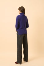 Just Cashmere - Jersey Cuello Cisne - Lexie - Purple