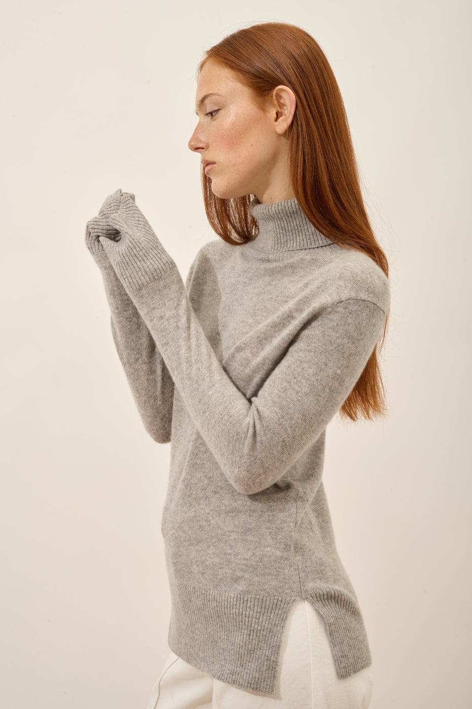 Roll-Neck Jumper - Lexie - Cloud Marl