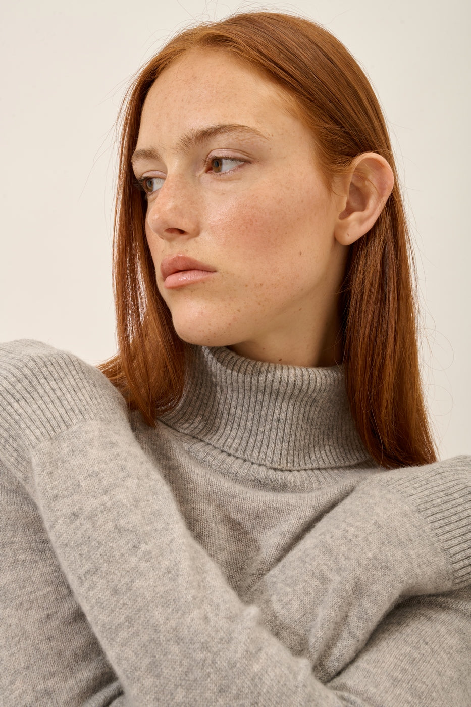Roll-Neck Jumper - Lexie - Cloud Marl