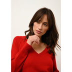 Jersey Cuello en V - Phoebe - Rojo