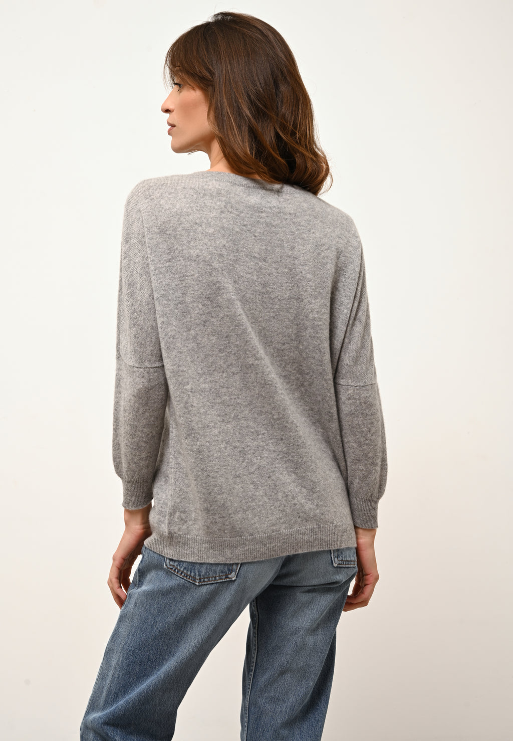 Sweter o kroju nietoperza - Rebecca - Nuage Chiné