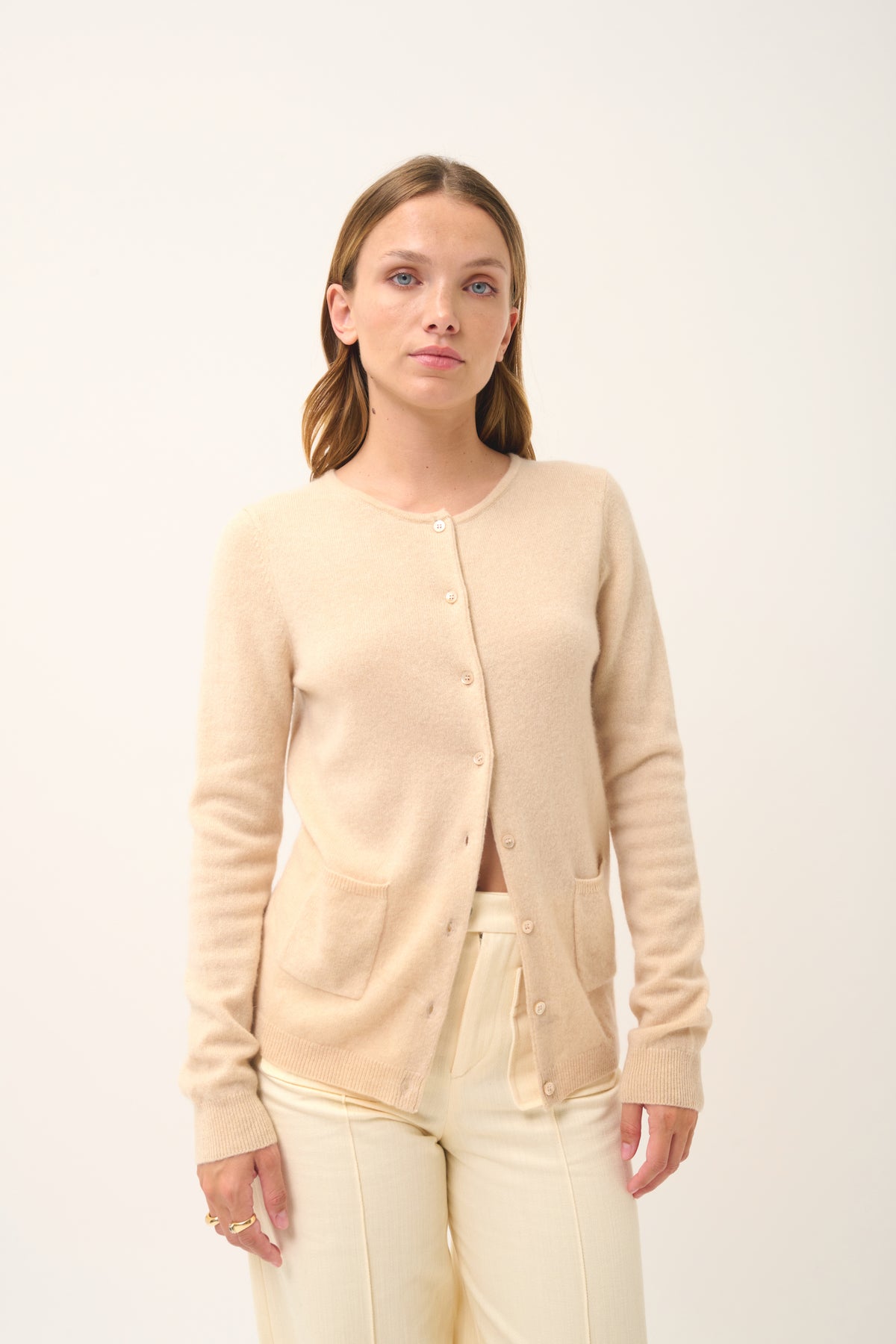 Cardigan Col Rond - Katharine - Sable