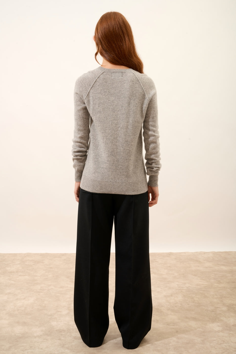 Sweter z okrągłym dekoltem - Helen - Nuage Chiné