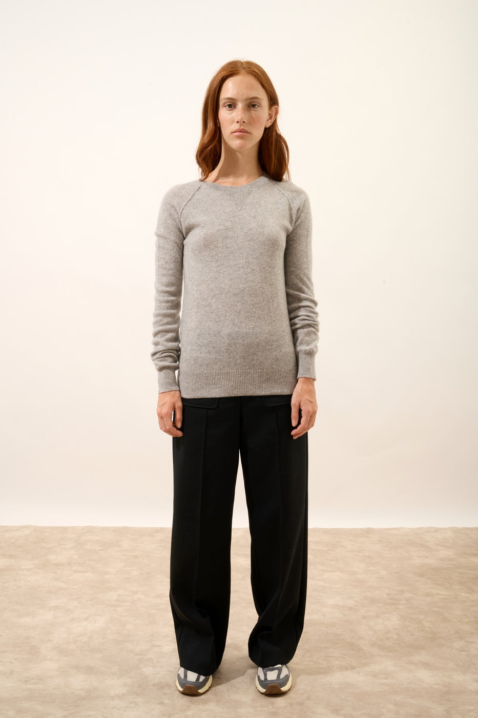 Sweter z okrągłym dekoltem - Helen - Nuage Chiné