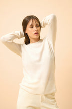 Round Neck Jumper - Helen - Ivory