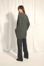 Cardigan Col V - Chelsea - Anthracite Chiné
