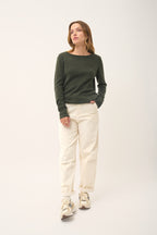Pull Col Bateau - Grace - Kaki