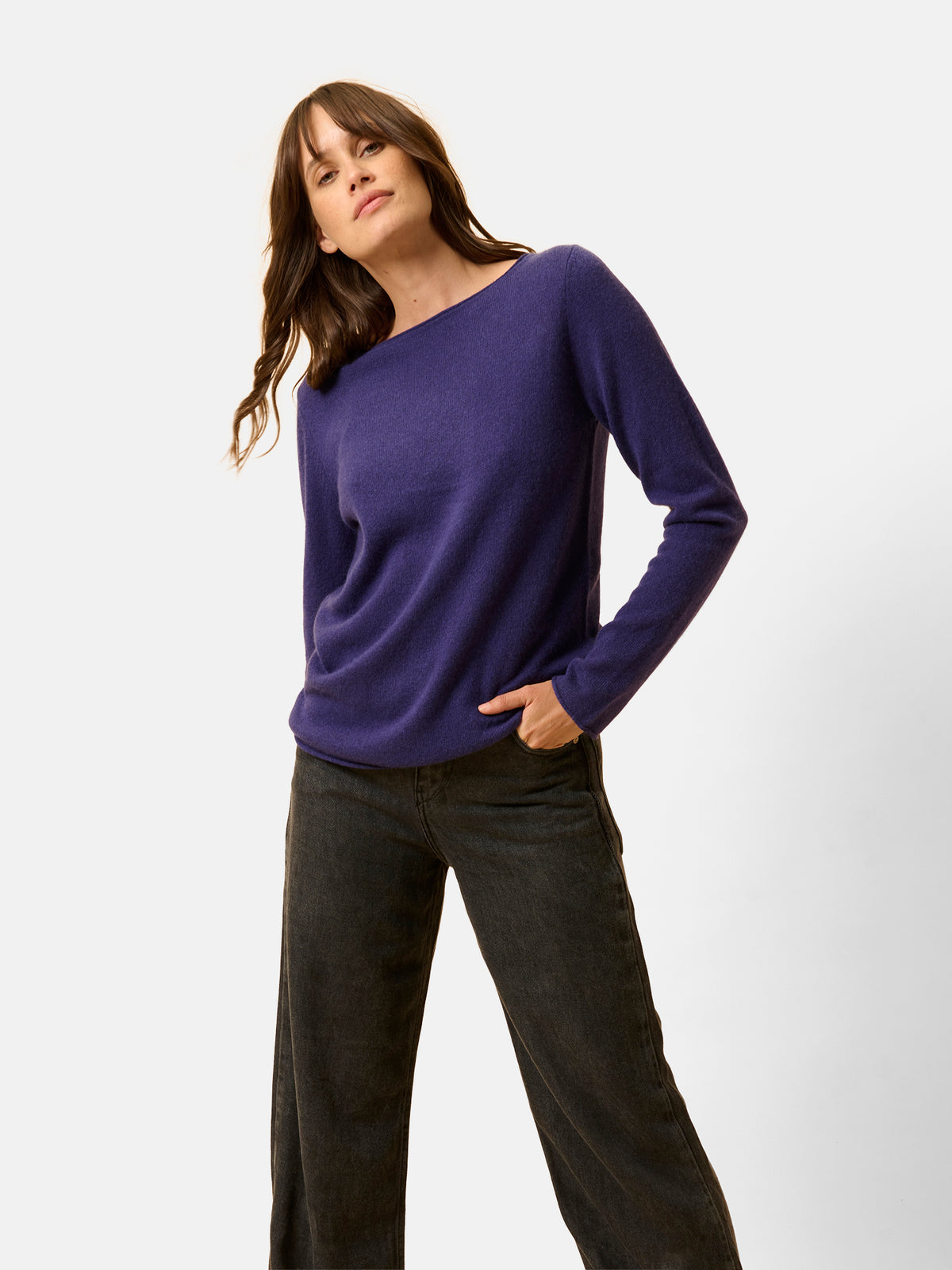 Jersey Cuello Barco - Grace - Purple