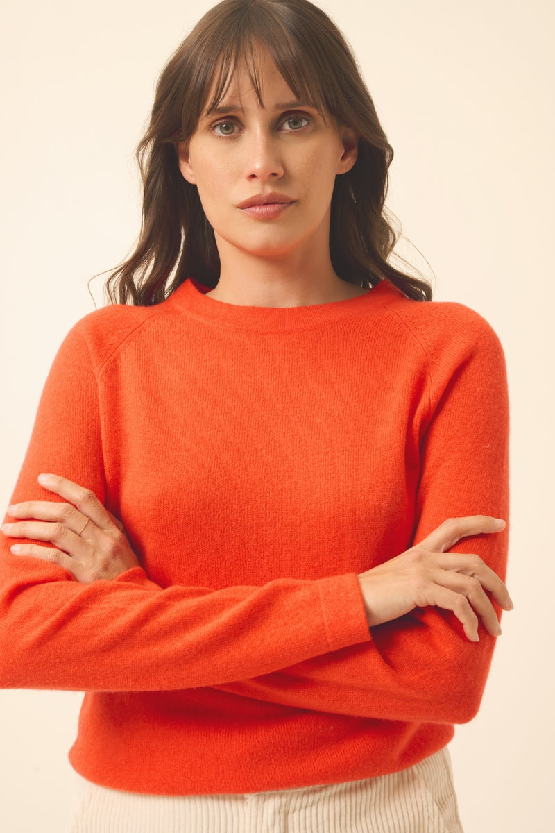 Just Cashmere - Jersey De Cuello Redondo - Jane - Naranja