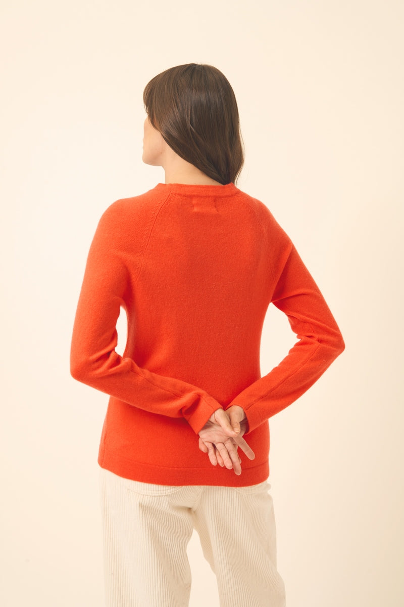 Just Cashmere - Jersey De Cuello Redondo - Jane - Naranja